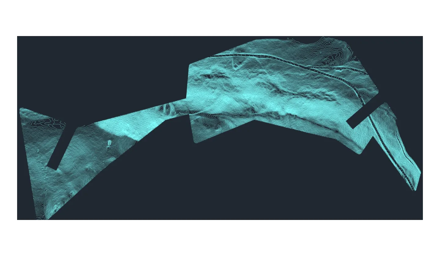 Sample topographic map deliverable showing 1ft contour intervals for Lake County, Colorado