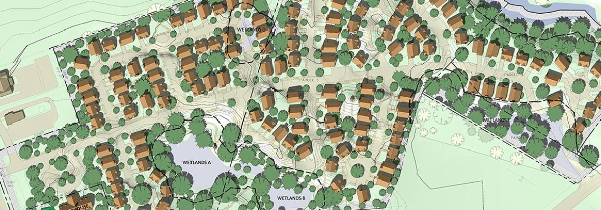 Subdivision site plan used for a site feasibility study