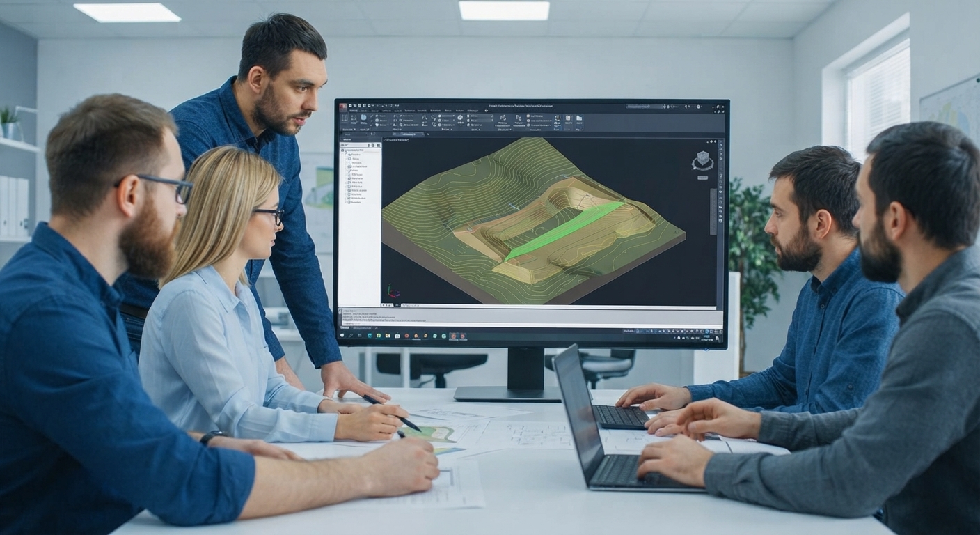 LiDAR contour map for civil engineering site design