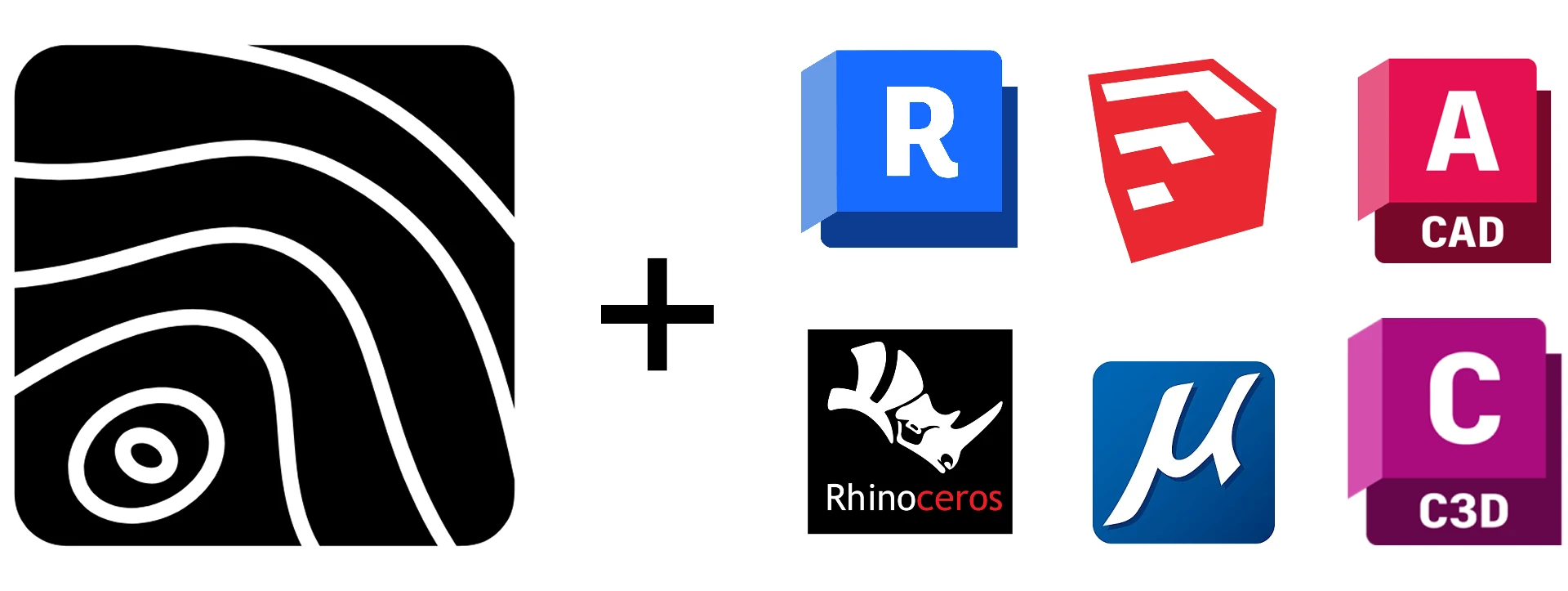 ContourLabs map plus Revit, SketchUp, AutoCAD, Rhino, MicroStation, and Civil 3D